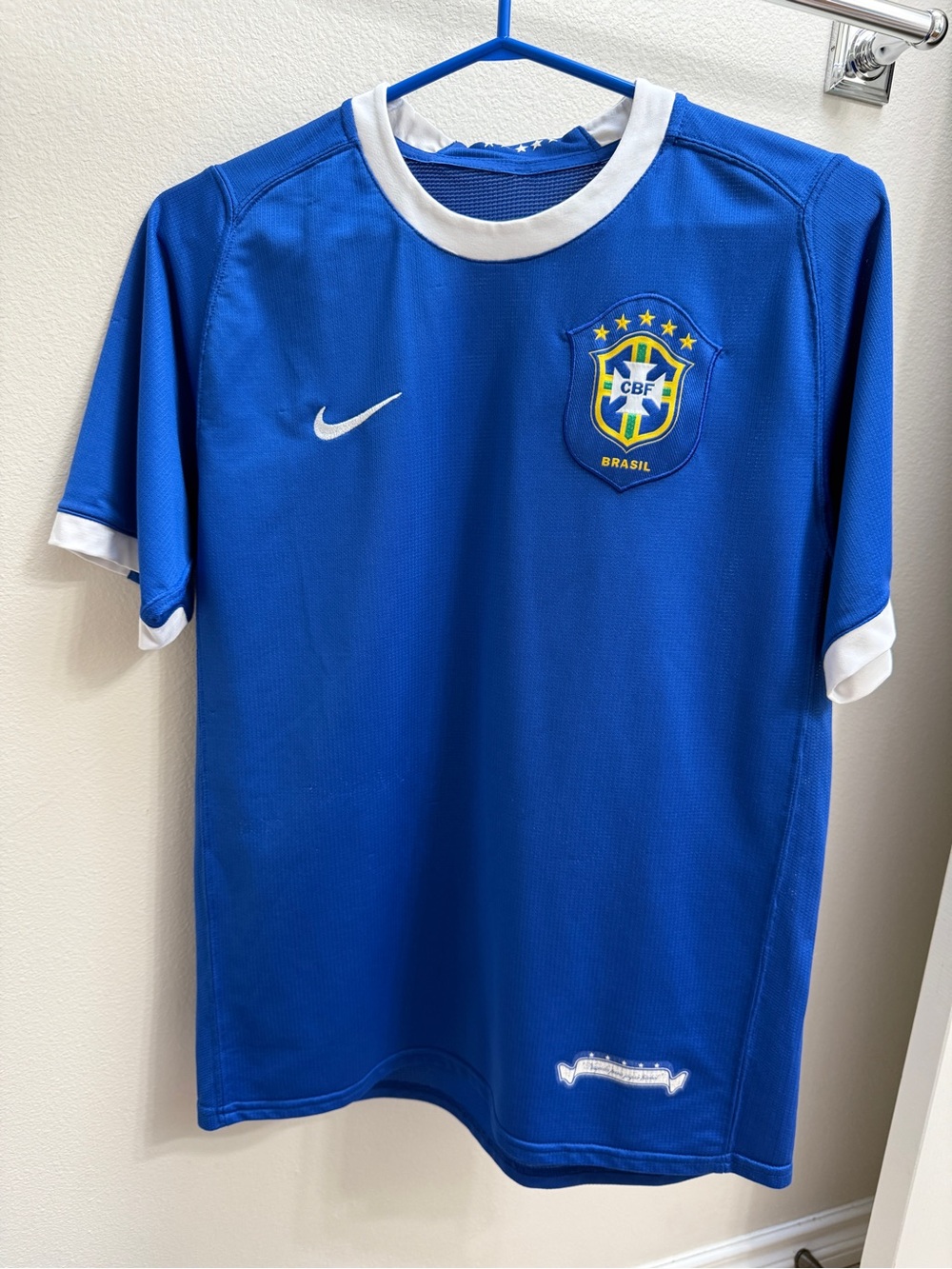 Men’s Nike Sphere Dry Soccer CBF “Brasil” Away Jersey. Size S